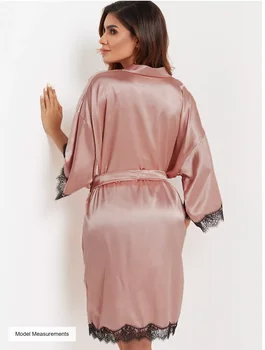 Saten Kratek Kimono Družice Perilo Oblačilih, Luksuzni Ženski Kopalni Plašči, Dame Sleepwear Hišna Obleke