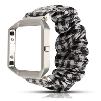 Scrunchie, Elastični trak za Fitbit Blaze Najlon Šport Zanke Pasu Watch zapestnica Nastavljiv Klasične Pašček za Zapestje Zamenjava Pasu