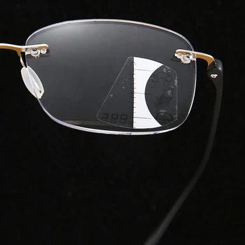 Seemfly Moški Ženske Progresivna Multifokalna Obravnavi Očala Smart Zoom Anti Modra Svetloba Presbyopic Očala Rimless Očala Unisex