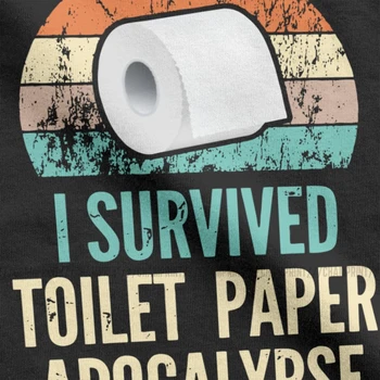 Sem Preživel Toaletni Papir Apokalipsa 2020 T-Shirt za Moške Panike TP Roll Sarkastičen Bombaž Tees Kratek Rokav T Shirt Plus Velikost Vrhovi
