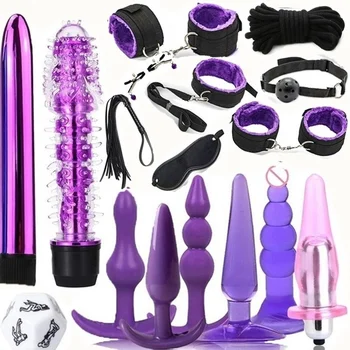 Sex Igrače Za Pare, Bondage Vibratorji Nastavite Najlon Zadrževanje BDSM Suženj Vibrator Plug Flertovanje Igre Erotični izdelek za nekaj