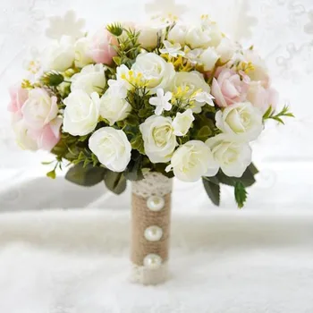 SexeMara Poročni Šopek Evropske stolček longue vrtnice, ponarejenega cvetje, doma dekoracijo, posnemanje, poročni šopek