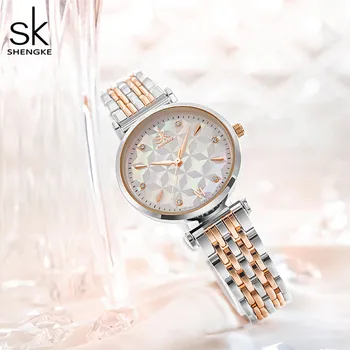 Shengke 2020 nova pulseira de osvetljevalec luxo relógios femininos concha 32 mm izbiranje movimento quartzo japonês 3 atm à prova dwaterproof água