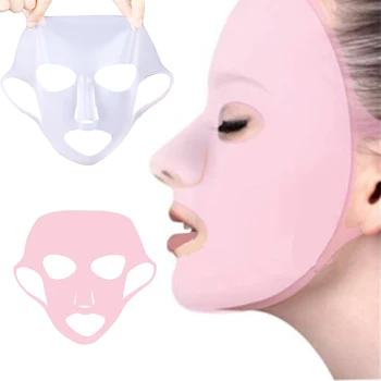 Silikonska Maska Vlažilno Masko Stanja Masko Preprečevanje Izhlapevanja Parna Lepotica Orodje Za Večkratno Uporabo Silikona Maska Je Pokrivanje Obraza
