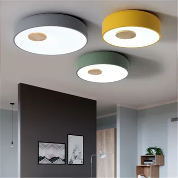 Skandinavski Slog Lesa Acryl LED CeilingLights Ustvarjalne Salonu, Kuhinjo, Spalnico, Stropne Svetilke