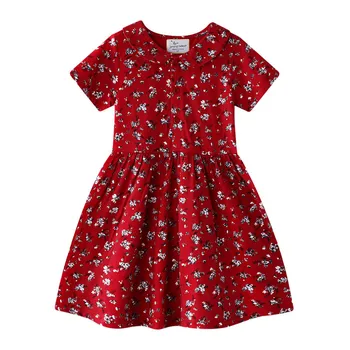 Skoki Metrov Princesa Tutu Vezenje Dekleta Obleke za Poletje Otroška Oblačila Bombaž Rojstni dan Otroci Stranka Obleko
