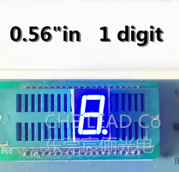 Skupna Anoda 0.56 palčni Modro 7 Segment LED Zaslon 1 Bit Digitalni Cev Plastike, Kovine (Nixie cev)