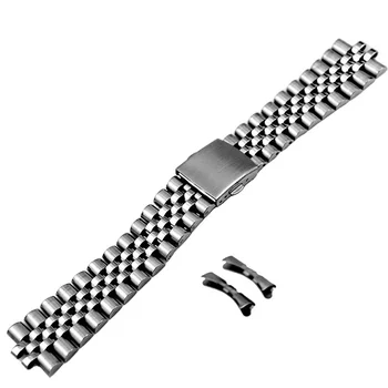 Skx 007 Skx 009 Ščetko za nohte iz Nerjavečega Jekla jubilejne Watch band ukrivljen Koncu 22 mm