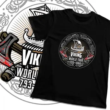 Slim Viking World Tour 793 - 1066 T-shirt Za Človeka Nov Prihod Kakovosti Klasičnih Krog Vratu Tee Vrh