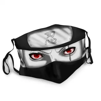 Smešno Tiskanja Naruto Uchiha Sasuke Uzumaki Vzorec Dihanje Stroj Usta Maske Anime Halloween Cosplay Hip Hop Prah Maske