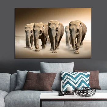 Sodobna Živali Umetnost Plakatov in Fotografij Afriških Slonov Fotografij, Stenskih slikah, za Dnevni Sobi Doma Dekor (Brez Okvirja)