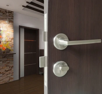 Sodobno minimalistično high-grade vrata, ura,Pristen SUS304 iz nerjavečega jekla, notranjost trdna ključavnice,Pisarna,ročaji na vratih ključavnice določa
