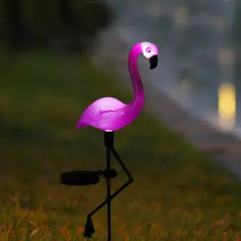 Sončne Elektrarne Pink Flamingo Travnik Dector Vrt Vložek Krajine Lučka Zunanji Luč