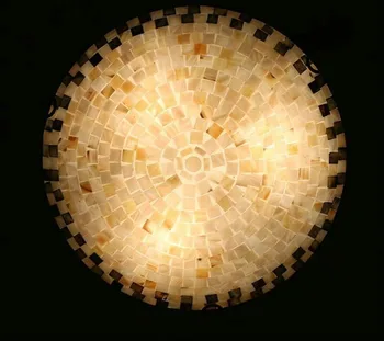 Sredozemski slog naravnega lupini stropne luči za keramiko noč svetlobe led svetilka talna bar domačo razsvetljavo Brezplačna dostava