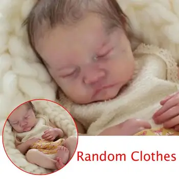Srčkan Newborn Baby Doll Mehki Silikonski Vinil Realne Newborn Baby Doll Naključno Oblačila X6I5