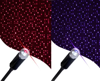 Star Disco Luči Projektor Kabel LED Lučka za Romantično Auto Nagib Nastavljiv USB Noč Luči Avtomobilov SUV Tovornjak Strop Dekoracijo Stranka