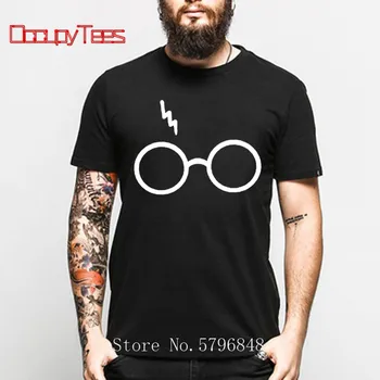 Strele Očala T-Shirt Moški Ulične Harry Flash Očala Grafični T Shirt Čarobno vidra-ljubitelji Priložnostne Harajuku Tee Shirt Homme