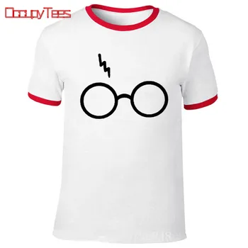 Strele Očala T-Shirt Moški Ulične Harry Flash Očala Grafični T Shirt Čarobno vidra-ljubitelji Priložnostne Harajuku Tee Shirt Homme