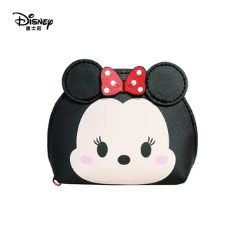 Strip Disney Minnie Miško prenosno kozmetično do vrečko večnamenski shranjevanje tsum kovanec torbici Mickey Mouse Ličila PU denarnice