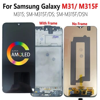 Super AMOLED M315F LCD zaslon Za SAMSUNG Galaxy M31 LCD Z Okvirjem M315 SM-M315F/DS SM-M315F/DSN Zaslon na Dotik Računalnike Preizkušen