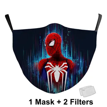 Superheroj za Večkratno uporabo maske, Spiderman, Superman, Batman Flash Hulk Captain America Stroj Maska Za Prah Zaščito Maske