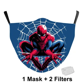 Superheroj za Večkratno uporabo maske, Spiderman, Superman, Batman Flash Hulk Captain America Stroj Maska Za Prah Zaščito Maske