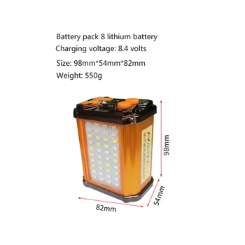 Svetilka led 18650 baterijo Bela rumena svetlo rdeča, modra flash Mobilni telefon polnjenje funkcija Žarometov baterije