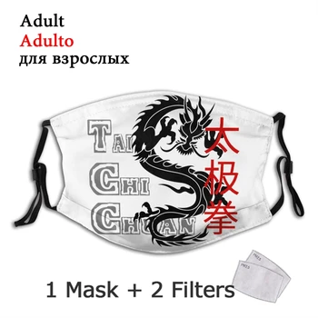 Tai Chi Chuan Non-Enkratno Masko Kitajski Zmaj Dustproof Maske Z Filtri Za Zaščito Respirator Žarilna