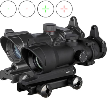 Taktike ACOG 1X32 Taktično Red Dot Sight Optični Puško Področji ACOG Red Dot Področje Lov Področji, zelena Crosshair Z 20 mm gori