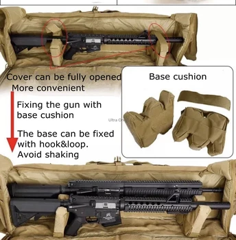 Taktično M249 Pištolo Vrečko Vojaške Airsoft Paintball Lov, Streljanje s Puško Vrečke Vojske Dvojno Pištole torbica z naramnico