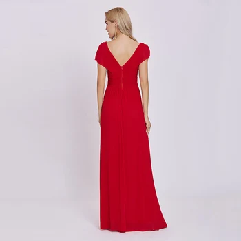 Tanpell v vratu dolgo večerno obleko rdeče beaded skp rokavi dolžina tal a linija obleke poceni ženske imperij maturantski formalno večerne obleke