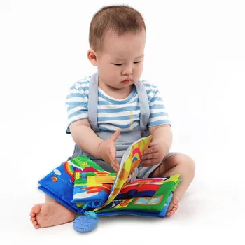 Teytoy Mehko Baby Crinkle 3D Dotikajte Tkanine Knjiga - Zip,Gumb, Sponke, Čipke, Zgodnjega Učenja Osnovnih Življenjskih Veščin, Mehke Igrače