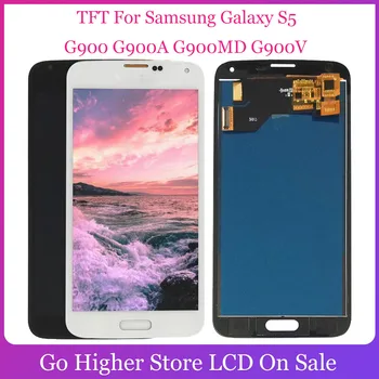 TFT Za Samsung Galaxy S5 LCD G900 G900A G900MD G900V SM-G900F I9600 Zaslon LCD + Touch Screen Računalnike Skupščine