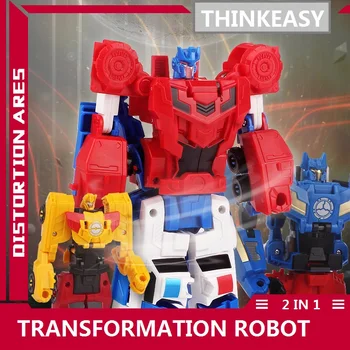 ThinkEasy 2 V 1 Z Package Preoblikovanje Robot Avtomobilov in prime Igrač in figuric Klasične Igrače Za Otroke Božična Darila