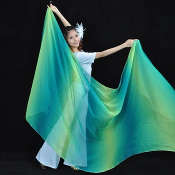 Tie-barvane Šifon Ples Trebuh Rabo Dodatki Šal Lahka Tekstura Šali Ženske Ples Trebuh Veils v obliki Pravokotnika velikosti 250 cm * 120 cm