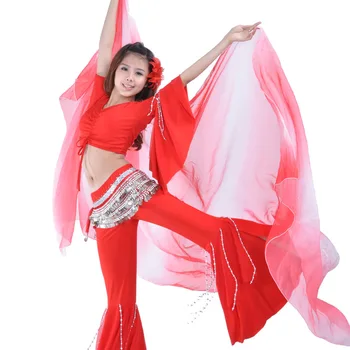 Tie-barvane Šifon Ples Trebuh Rabo Dodatki Šal Lahka Tekstura Šali Ženske Ples Trebuh Veils v obliki Pravokotnika velikosti 250 cm * 120 cm