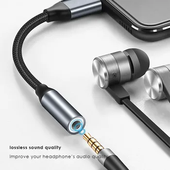 Tip C do 3,5 mm Slušalke Jack USB, AUX C Kabel, Slušalke Adapter 3.5 Jack Avdio Priključek za Huawei P40 30 Pro Xiaomi Mi 10 OTG