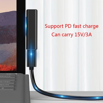 Tip C Ženski PD Hitro Polni Vtič Pretvornik za Surface Pro 3 4 5 6 Šel Priključek za USB C Ženski Adapter Površine Knjiga