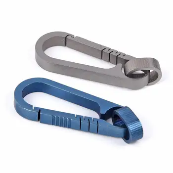 Titanove Zlitine DIY Keychains Avto Ključ Pasu Modra /Siva Keychain Obesek Visi 45mm Praktično Visoko nosilnost 25 KG