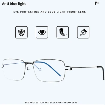 Titanove zlitine očala za moške progresivna multifokalna obravnavi očala Št Vijak Proti Modri Žarki multifokalna Očala Presbyopic