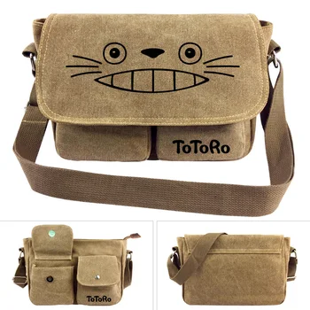 Totoro Susuwat Moj Sosed Cross body Torbici Torba Messenger Bag Platno Torba Risank Anime Šolsko Knjigo