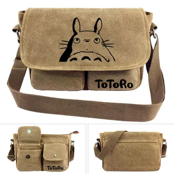 Totoro Susuwat Moj Sosed Cross body Torbici Torba Messenger Bag Platno Torba Risank Anime Šolsko Knjigo