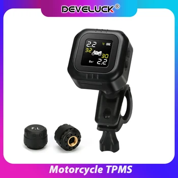 TPMS LED barvni Zaslon Motocikel Tlaka v Pnevmatikah Monitor Sistem Alarm Temperatura Opozorilo z dveh senzorjev namestitev ročajev