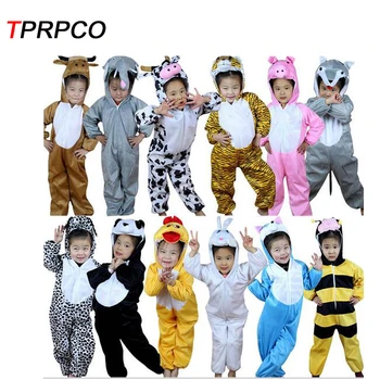 TPRPCO 1Pc Risanka Otrok, Otroci, Živali Kostum Cosplay Oblačila Dinozaver Tiger Slon Halloween Jumpsuit za Fant Dekle NL989
