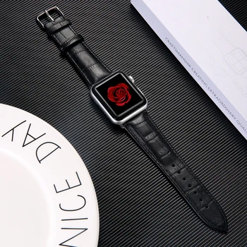 Trak za Apple Watch Band 38 mm 42mm Pravega Usnja Watchband Šport Correa Iwatch Band Zapestnica Pasu Serije 5 4 3 2 1 44 mm 40 mm