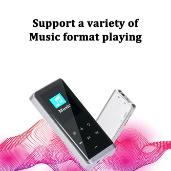 TRAVOR MP4 Predvajalnik s podporo za Bluetooth se dotaknite tipke fm radio, video play, E-knjige, MP3 predvajalnik, hi-fi TF Kartico v režo za Največjo širitev 32GB