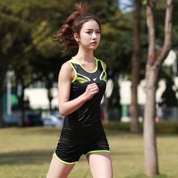 Trenirka Teče Oblačila Ženske Skladbo In Področju Usposabljanja Ustreza Quick Dry Maraton Atletika Določa Sprint Šport
