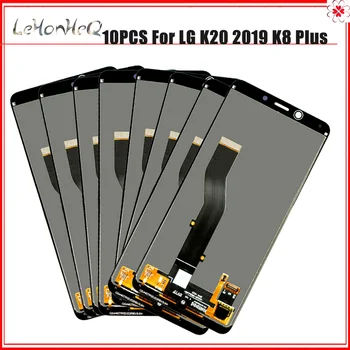 Trgovina na Zaslonu LCD 10 Kos/veliko Za LG K20 2019 LM-X120 LMX120EMW K8 Plus Zaslon LCD, Zaslon na Dotik, Računalnike Skupščine Okvir