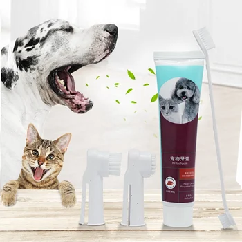 Tri Okus Pes Zobno Nego, Čiščenje Kompleti Za Zobne Ščetke Zobne Paste Za Mačke, Pse