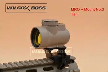 Trijicon MRO Red Dot Holografski Pogled Vidnega Področja Taktične Orodja Airsoft z 20 mm Obseg Gori #3 za Lovsko Puško (Tan)